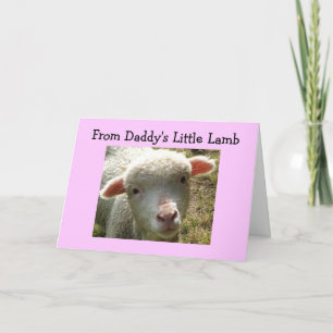 DE VERJAARDAG VAN PAPA'S KLEINE LAM KAART