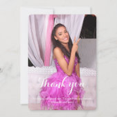 De verjaardag van Quinceañera vijftiende dankt u Bedankkaart (Voorkant)