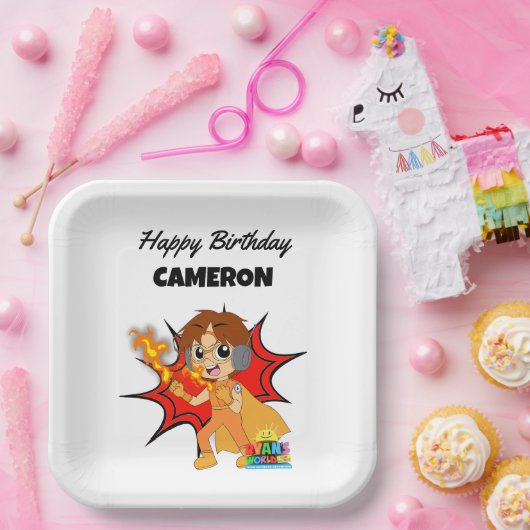 De verjaardag van Ryan Papieren Bordje (Feest)