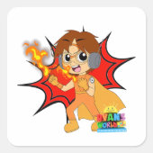 De verjaardag van Ryan Vierkante Sticker (Voorkant)