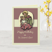 De verjaardag van Sint-Joseph Brown Kaart (Gele Bloem)