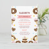 De verjaardag van Sweet Donut kind Kaart (Staand voorkant)