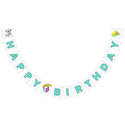 De verjaardag van Tubular 80 Vlaggetjes (Alle)