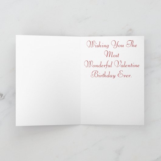 De Verjaardag van Valentijn van Chickadee Feestdagen Kaart (Binnen)