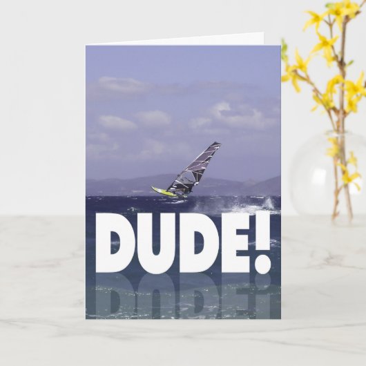De Verjaardag van Windsurfer voor hem Kaart (Gele Bloem)