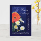 De verjaardag wenst dit: liefde en geluk kaart (Gele Bloem)