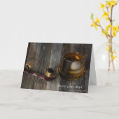 de verjaardag-Whisky en de pijp van het man Kaart (Gele Bloem)