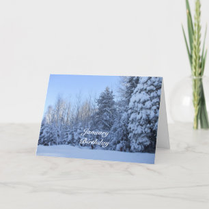 De verjaardag-Winter van januari de Scène van de Kaart