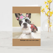 De verjaardagen komen slechts één keer per jaar… kaart (Gele Bloem)