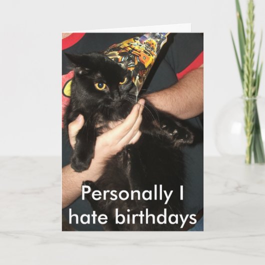 De verjaardagen zijn niet mijn ding kaart (Voorkant)