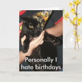 De verjaardagen zijn niet mijn ding kaart (Gele Bloem)