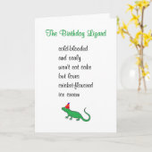 De Verjaardags Hagedis Een Grappig Verjaardags Ged Kaart (Gele Bloem)