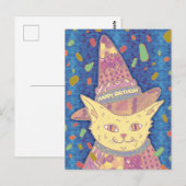 De Verjaardags Kat Briefkaart (Voorkant / Achterkant)