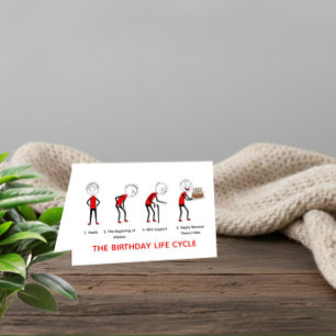 De Verjaardags Levenscyclus Grappige Verjaardagska Feestdagen Kaart