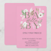 De verjaardagsbash van onze kleine zonneschijn kaart (Voorkant / Achterkant)