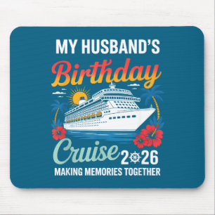 De verjaardagscruise van mijn man 2026 man schip v muismat
