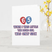 de verjaardagsdesign van het 65 éénjarigen dood kaart (Gele Bloem)