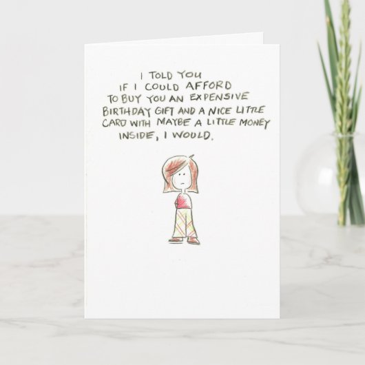 de verjaardagsgift van vrouwenuitgaven kaart (Voorkant)