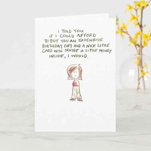 de verjaardagsgift van vrouwenuitgaven kaart (Gele Bloem)