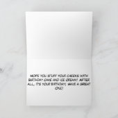 "De verjaardagskaart materiaal van Uw Wangen" Kaart (Binnen)