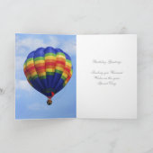 De verjaardagskaart van Ballooning van de Hete Kaart (Binnen)