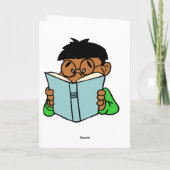 De verjaardagskaart van de boekenwurm kaart (Achterkant)