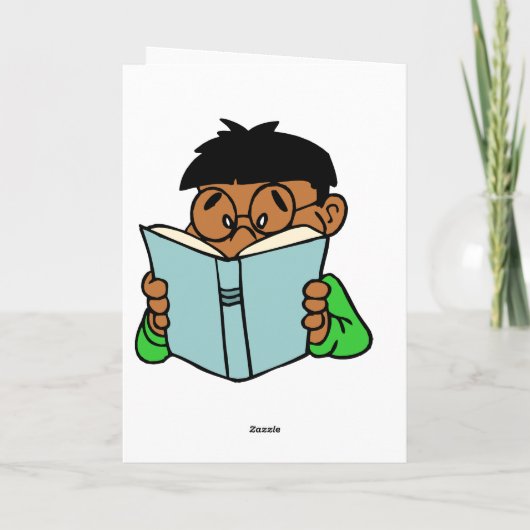 De verjaardagskaart van de boekenwurm kaart (Achterkant)