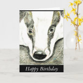 De verjaardagskaart van de das (a211) kaart (Gele Bloem)