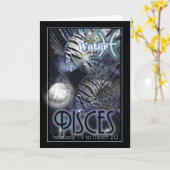 De verjaardagskaart van de Dierenriem van Vissen Kaart (Gele Bloem)