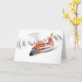 de verjaardagskaart van de kustwachthelikopter kaart (Gele Bloem)