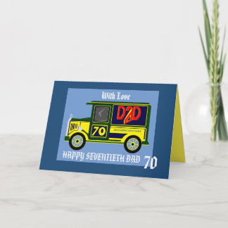 De verjaardagskaart van de papa zeventigste kaart