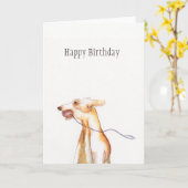De verjaardagskaart van de "whippet" kaart (Gele Bloem)