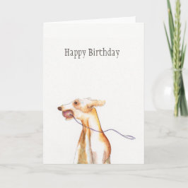 De verjaardagskaart van de "whippet" kaart