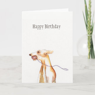 De verjaardagskaart van de "whippet" kaart