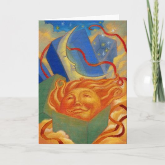 De verjaardagskaart van de zon en van de maan kaart (Voorkant)