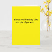 De verjaardagskaart van Donald Trump -- cake en Kaart (Gele Bloem)