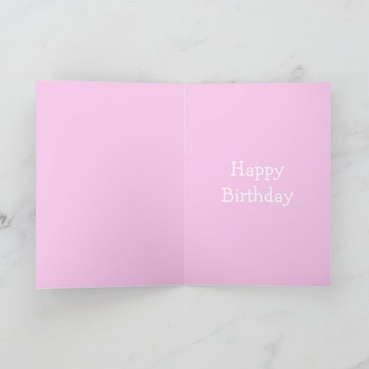 De verjaardagskaart van het meisje van de douane " kaart (Binnen)