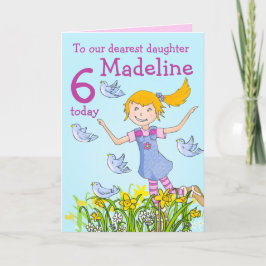 De verjaardagskaart van het meisje van de douane " kaart