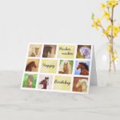 De verjaardagskaart van het paard kaart (Gele Bloem)