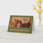 De verjaardagskaart van het trio kaart (Gele Bloem)