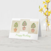 De verjaardagskaart van het Trio van de Boom van Kaart (Gele Bloem)