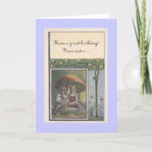 De verjaardagskaart van mijn zuster kaart