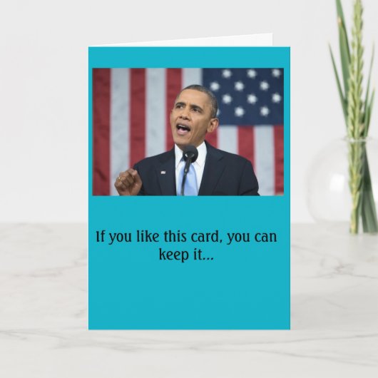 De verjaardagskaart van Obama van het president Kaart (Voorkant)