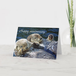 De verjaardagskaart van otters kaart