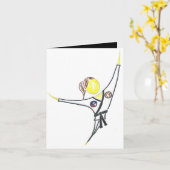 De verjaardagskaart van vechtsporten kaart (Gele Bloem)