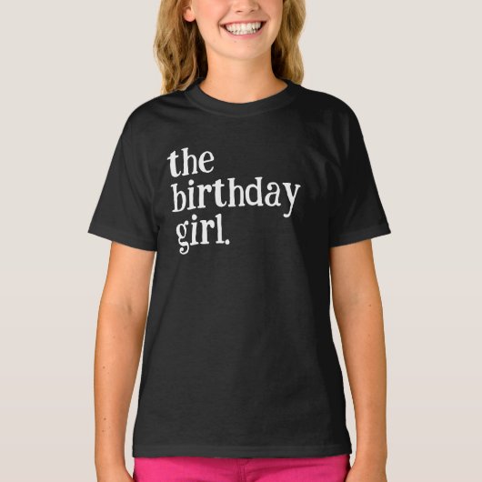 De Verjaardagsmeisje T-shirt (Voorkant)