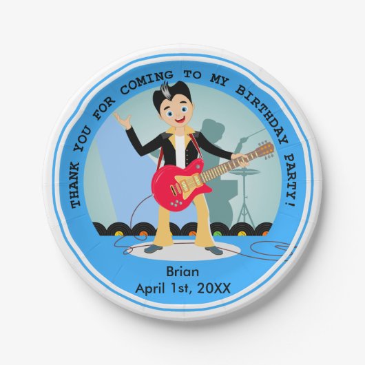 De verjaardagspartij van de Jongen van de Ster van Papieren Bordje (Voorkant)