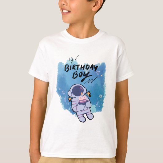 De Verjaardagsruimtevaarder T-shirt (Voorkant)