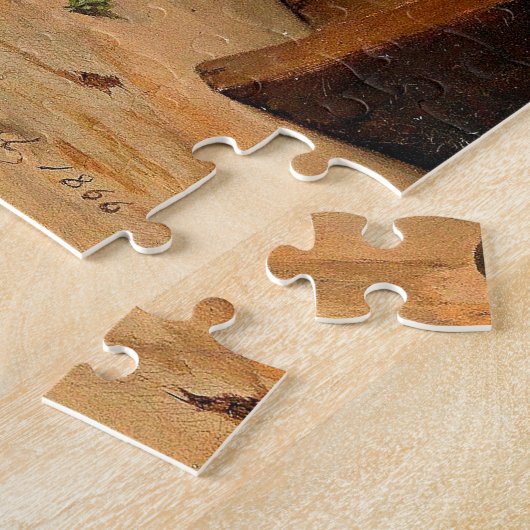 De verjaardagstaart, vintage schilderij legpuzzel (Zijkant)