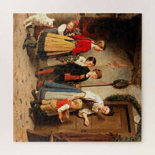 De verjaardagstaart, vintage schilderij legpuzzel (Horizontaal)